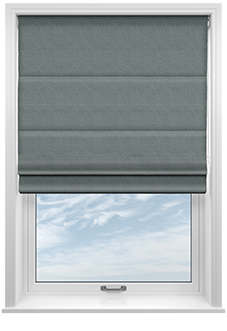 Classic Herringbone (Blackout), Grey - Motorised Roman Blind